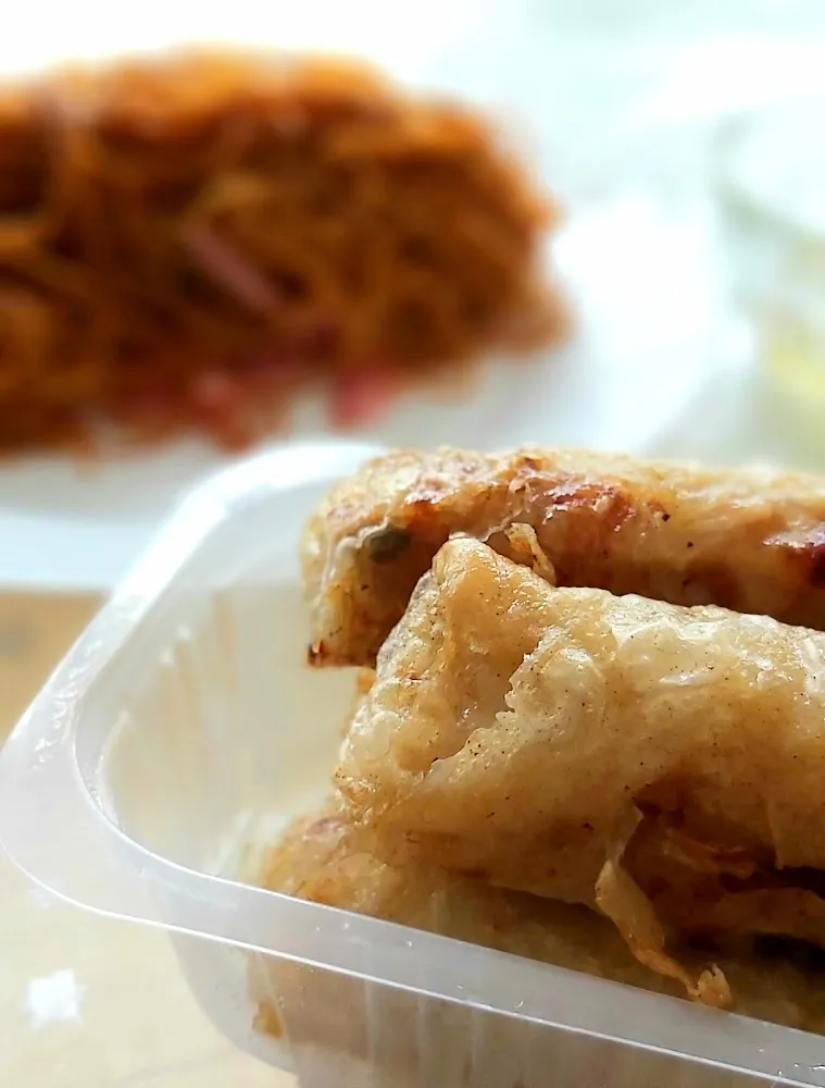 Nems Au Porcs Et Nouilles Sauce Asiatiques